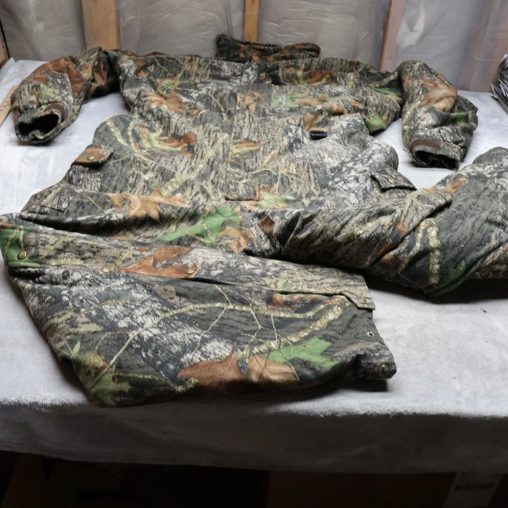 Cabelas Coverall Men XXL Tall Mossy Oak Break-Up Camo Insulated Waterproof 44x33
